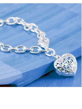 Bracelet Steel Hollow Heart Pendant Light Luxury Casual  Stainless Versatile